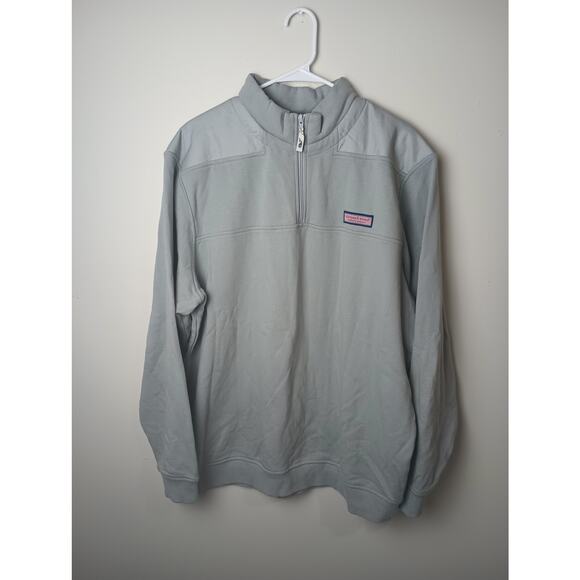 Vineyard Vines Pullover Women's Large Grey Shep Shirt Half Sweatshirt - Picture 1 of 5